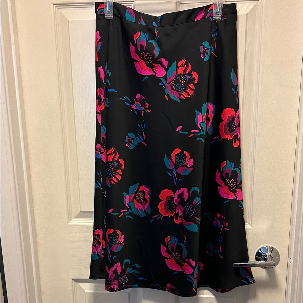 Floral Black Skirt